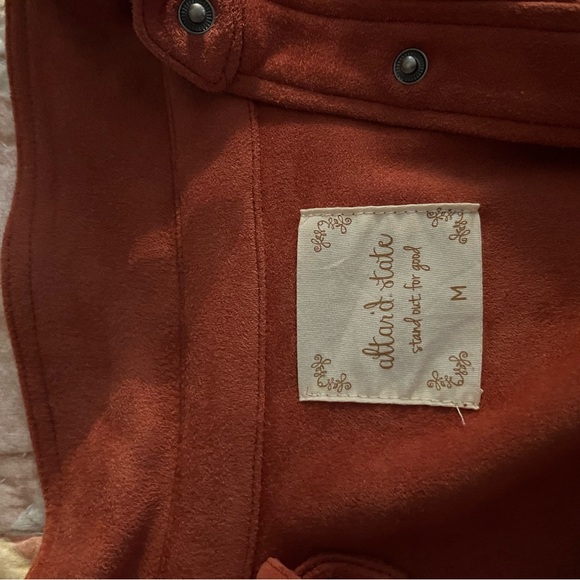 Altar’d State Rust Jacket with Fringe - Picture 2 of 2
